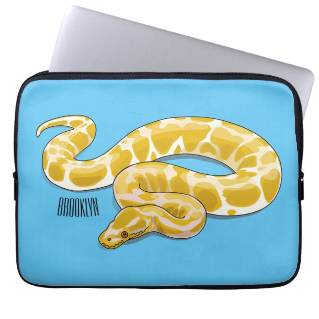 Tecknad av burmesisk python-orm laptop fodral (Framsidan)