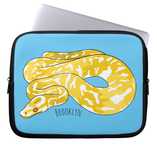 Tecknad av burmesisk python-orm laptop fodral (Framsidan)