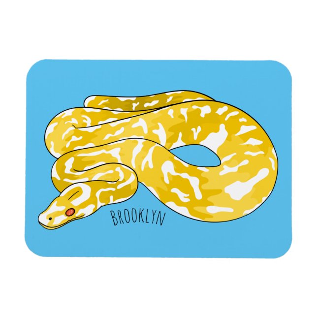Tecknad av burmesisk python-orm magnet (Horisontell)