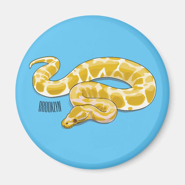 Tecknad av burmesisk python-orm magnet (Framsidan)