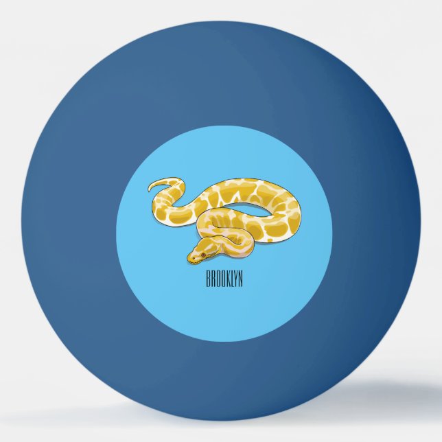 Tecknad av burmesisk python-orm pingisboll (Framsidan)