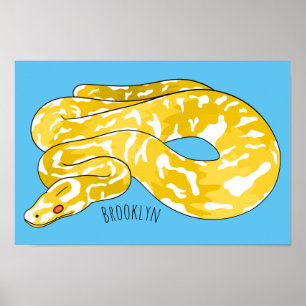 Tecknad av burmesisk python-orm poster