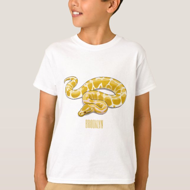 Tecknad av burmesisk python-orm t shirt (Framsida)