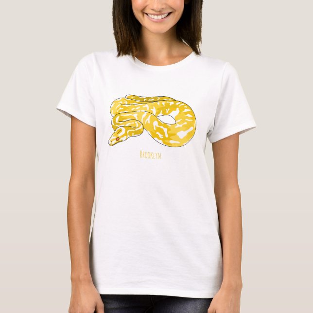 Tecknad av burmesisk python-orm t shirt (Framsida)