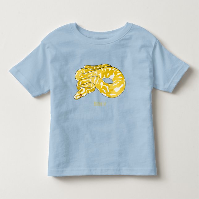 Tecknad av burmesisk python-orm t shirt (Framsida)