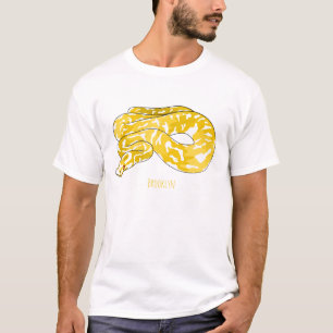 Tecknad av burmesisk python-orm t shirt