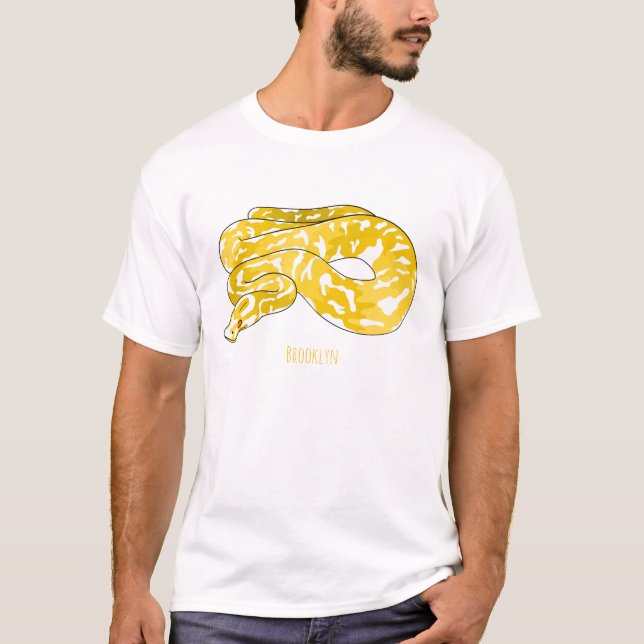 Tecknad av burmesisk python-orm t shirt (Framsida)
