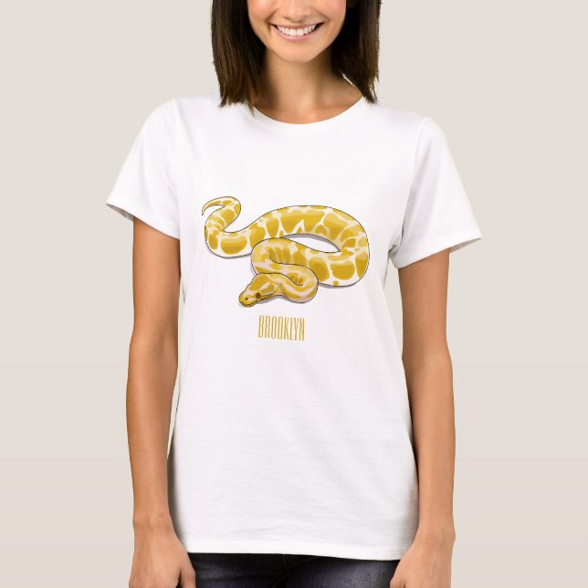Tecknad av burmesisk python-orm t shirt (Framsida)