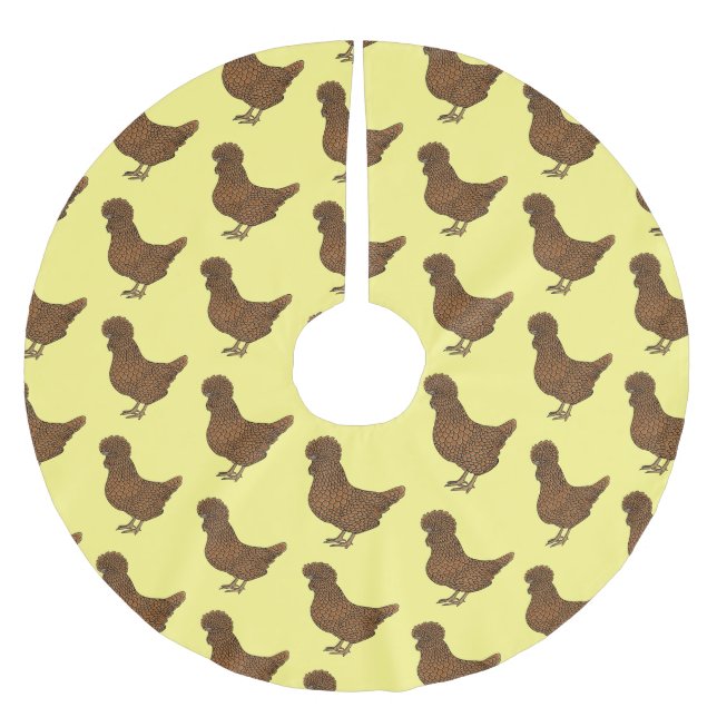 Tecknad av Chamois-polish-kyckling Julgransmatta Borstad Polyester (Framsidan)