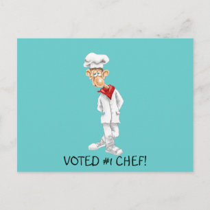 Tecknad av Chef med roliga meningar Vykort