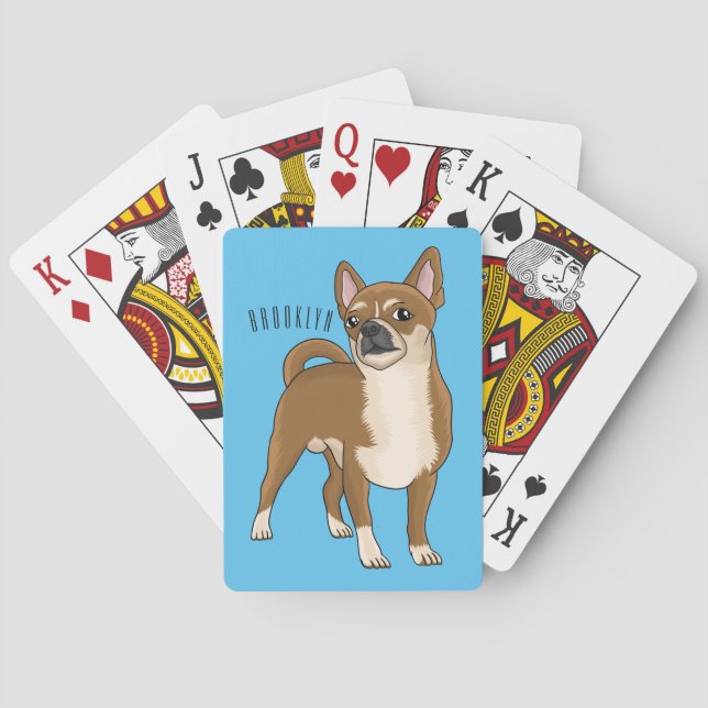 Tecknad av Chihuahua-hund Casinokort (Baksidan)