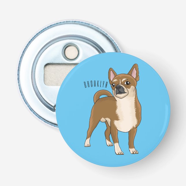 Tecknad av Chihuahua-hund Flasköppnare (Framsidan)