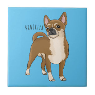 Tecknad av Chihuahua-hund Kakelplatta