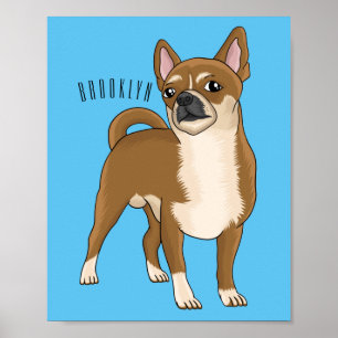Tecknad av Chihuahua-hund Poster