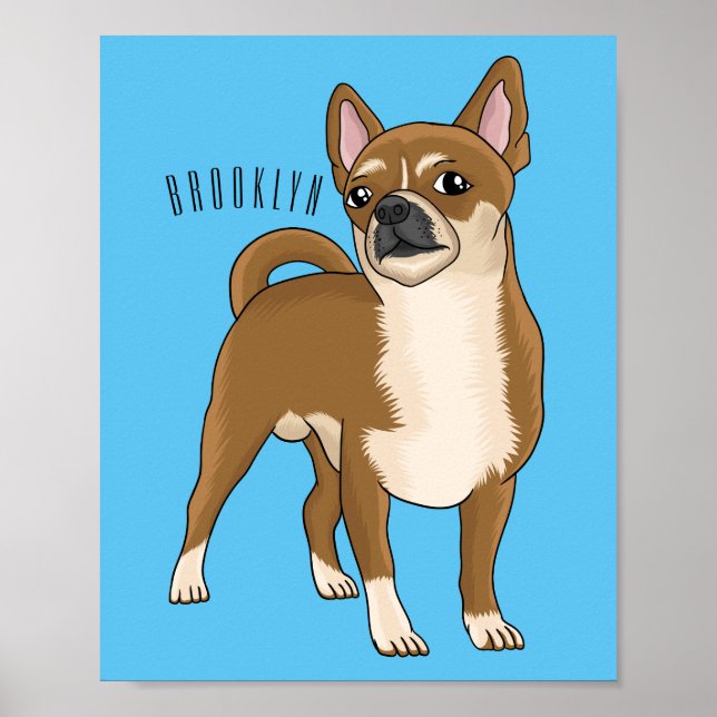Tecknad av Chihuahua-hund Poster (Framsidan)