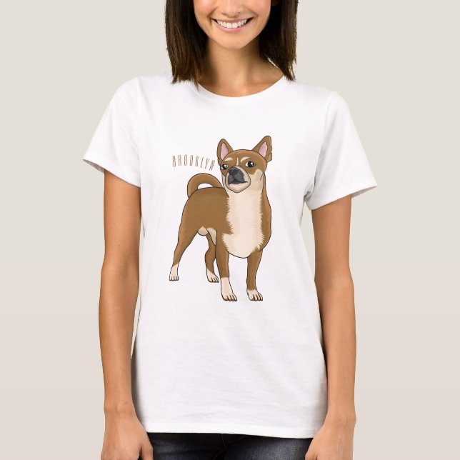 Tecknad av Chihuahua-hund T Shirt (Framsida)