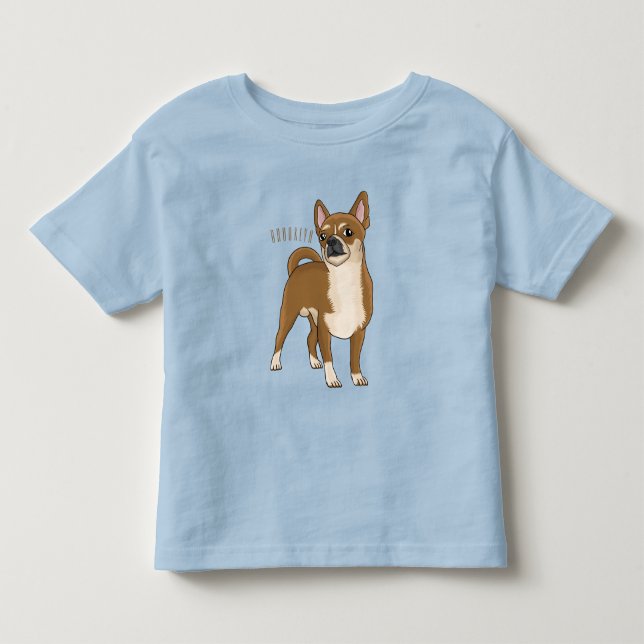 Tecknad av Chihuahua-hund T Shirt (Framsida)