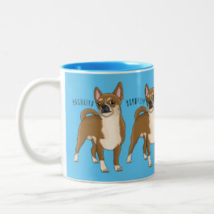 Tecknad av Chihuahua-hund Två-Tonad Mugg