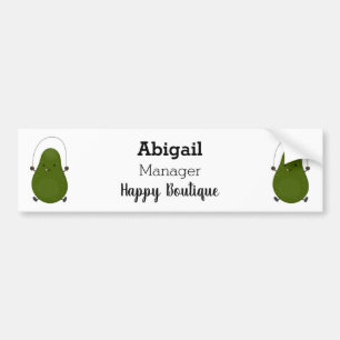 Tecknad av Cute avocado hopprepet Bildekal