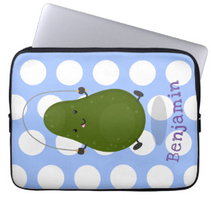 Tecknad av Cute avocado hopprepet Laptop Fodral