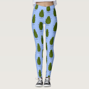 Tecknad av Cute avocado hopprepet Leggings