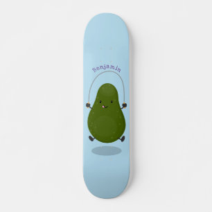 Tecknad av Cute avocado hopprepet Mini Skateboard Bräda 18,5 Cm
