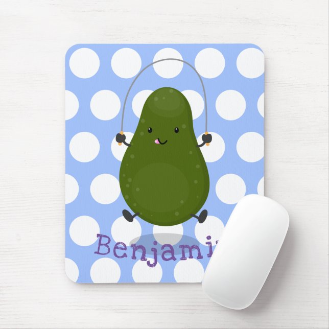 Tecknad av Cute avocado hopprepet Musmatta (Med mus)