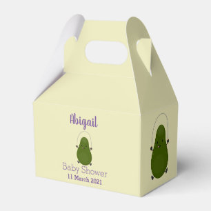 Tecknad av Cute avocado hopprepet Presentaskar