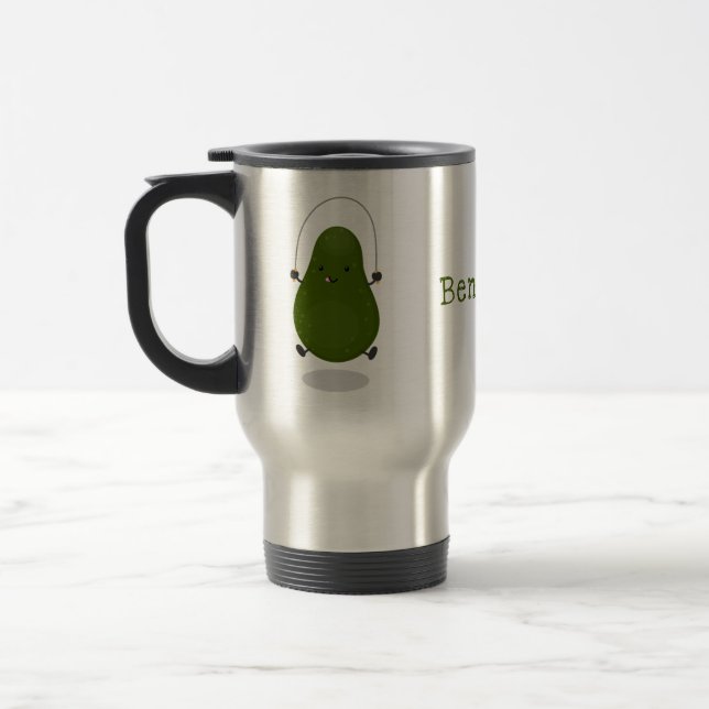 Tecknad av Cute avocado hopprepet Resemugg (Vänster)