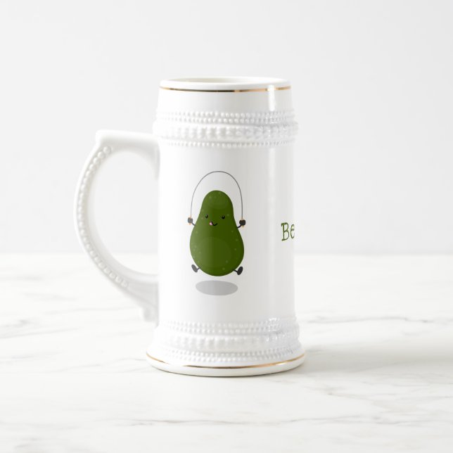 Tecknad av Cute avocado hopprepet Sejdel (Vänster)
