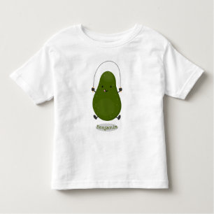 Tecknad av Cute avocado hopprepet T Shirt
