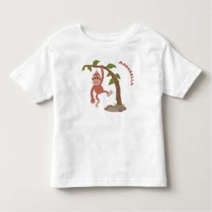 Tecknad av  Cute lycklig baby orangutan T Shirt