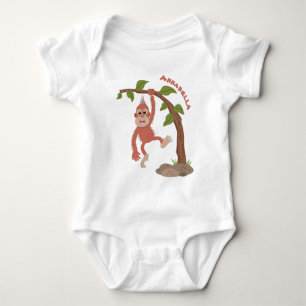 Tecknad av  Cute lycklig baby orangutan T Shirt