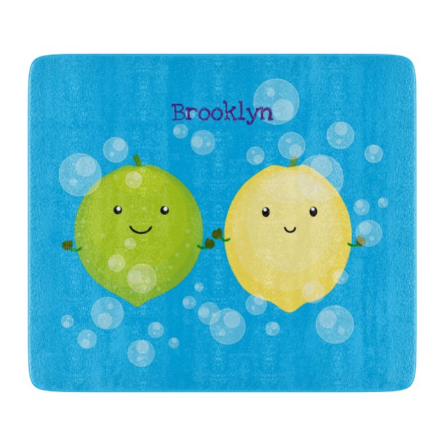 Tecknad av Cute lycklig citronkalk (Framsidan)