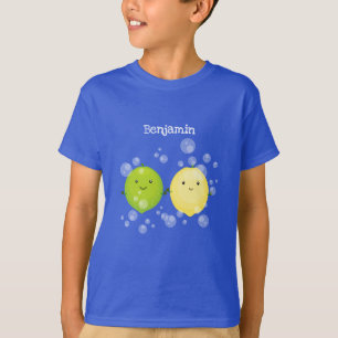 Tecknad av Cute lycklig citronkalk T Shirt