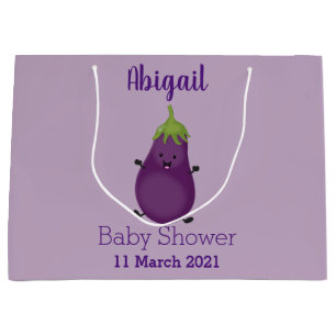 Tecknad av Cute lycklig eggplant eggplant