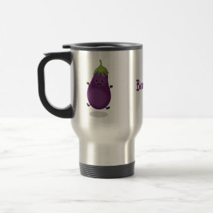 Tecknad av Cute lycklig eggplant eggplant Resemugg