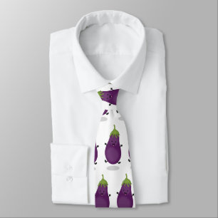 Tecknad av Cute lycklig eggplant eggplant Slips