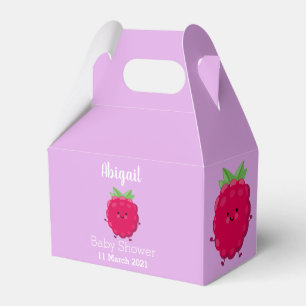 Tecknad av cute lycklig-hallon presentaskar