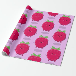 Tecknad av cute lycklig-hallon presentpapper
