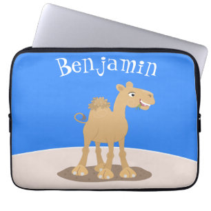 Tecknad av Cute lycklig-leende kamel Laptop Fodral