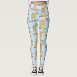Tecknad av Cute lycklig-leende kamel Leggings