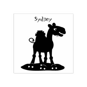 Tecknad av Cute lycklig-leende kamel Stämpel