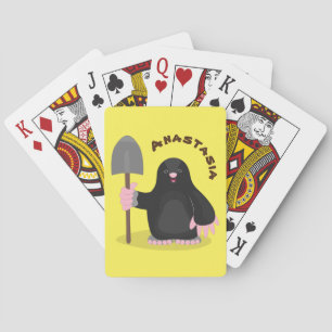 Tecknad av Cute lycklig-mole Casinokort