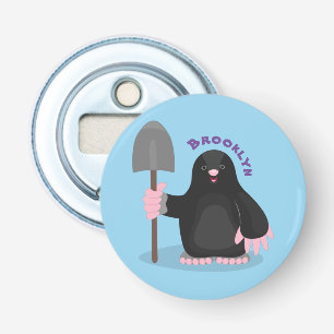 Tecknad av Cute lycklig-mole Flasköppnare