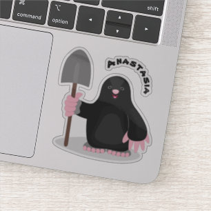 Tecknad av Cute lycklig-mole Klistermärken