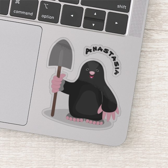 Tecknad av Cute lycklig-mole Klistermärken (Detalj)