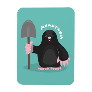 Tecknad av Cute lycklig-mole Magnet