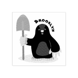 Tecknad av Cute lycklig-mole Stämpel