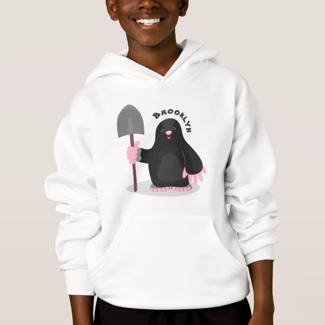 Tecknad av Cute lycklig-mole T Shirt (Framsida)
